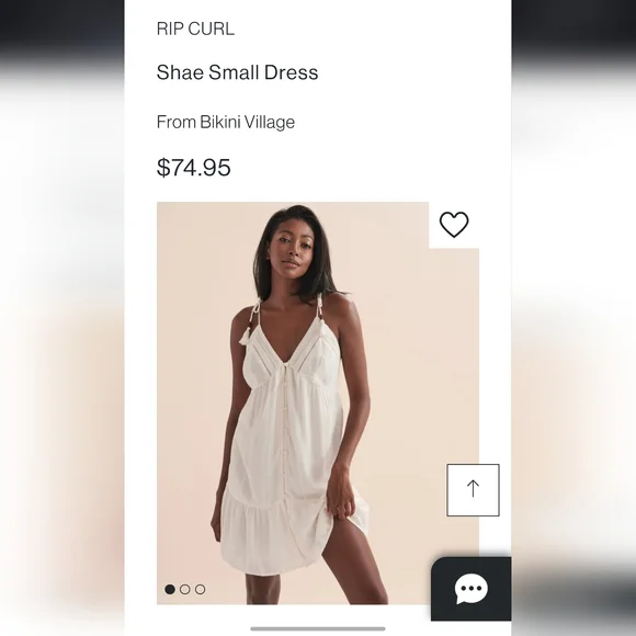 New Rip Curl White Ruffled Tiered Sundress - Picture 4 of 4